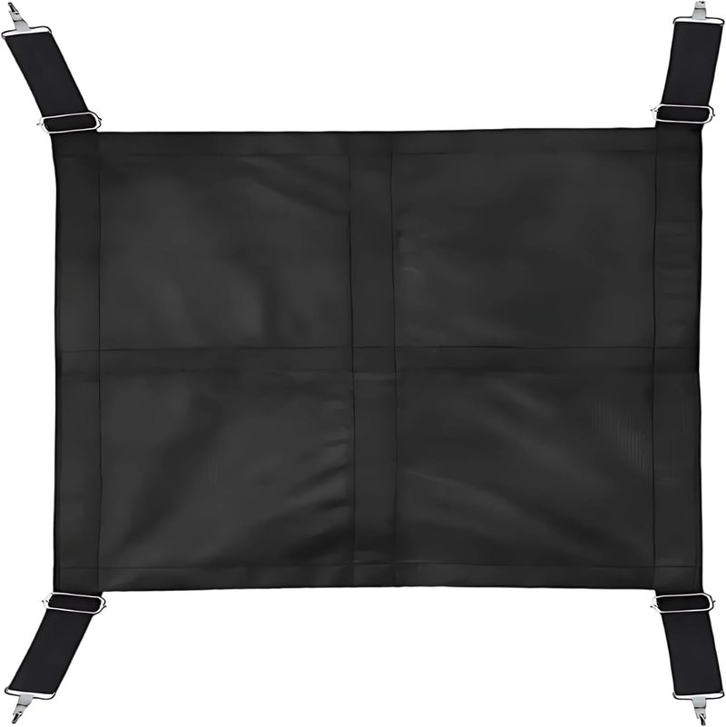 Horse Stall Guard 27 X 19 in, Oxford Cloth Protective Fence, Adjustable 8.3-15.4 in, Black, Horse Stall Accessories - Image 1