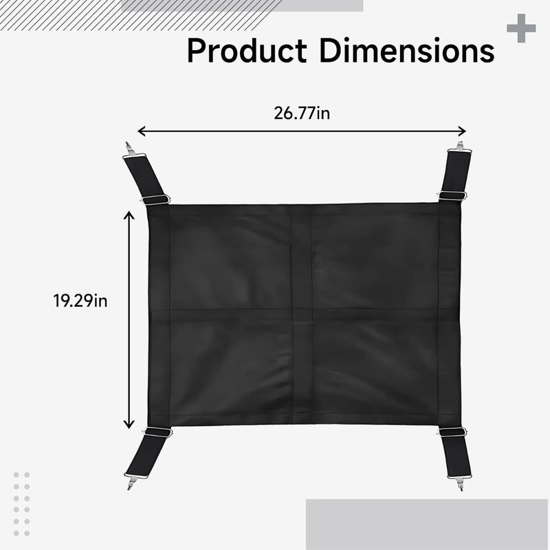Horse Stall Guard 27 X 19 in, Oxford Cloth Protective Fence, Adjustable 8.3-15.4 in, Black, Horse Stall Accessories - Image 4