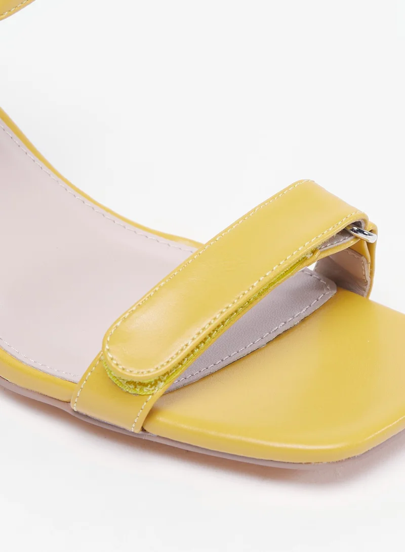 Flora Bella By Shoexpress Womens Block Heel Sandals with Hook and Loop Closure