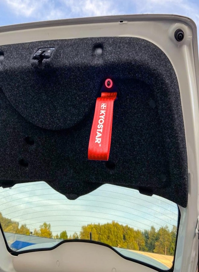 Kyostar Universal Racing Tow Strap for Front or Rear Bumper Towing Hooks (Red) - Image 2