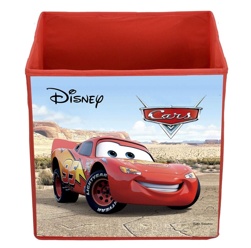 Kuber Industries Kuber Industries Disney Print Non Woven Fabric 2 Pieces Foldable Large Size Storage Cube Toy Books Shoes Storage Box with Handle Black and Brown  - Image 4