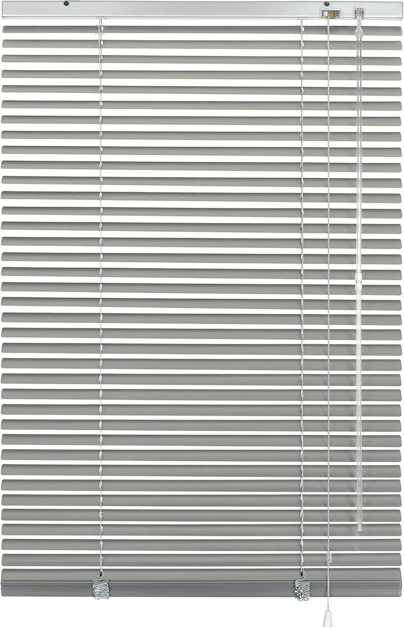 Gardinia Aluminium Venetian Blind, Wall and Ceiling Mounted, Mounting Kit Included, Aluminium Venetian Blind, Silver, 140 x 240 cm (LxH) - Image 1