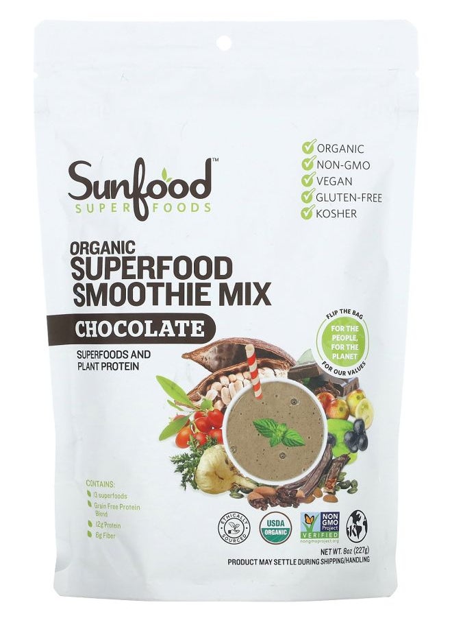 Organic Superfood Smoothie Mix Chocolate 8 oz (227 g) - pzsku/ZB77EC6B539C0DF4966B2Z/45/_/1730767415/ea62fb8a-5bd0-4497-bbc7-0ef9c8dcaa56