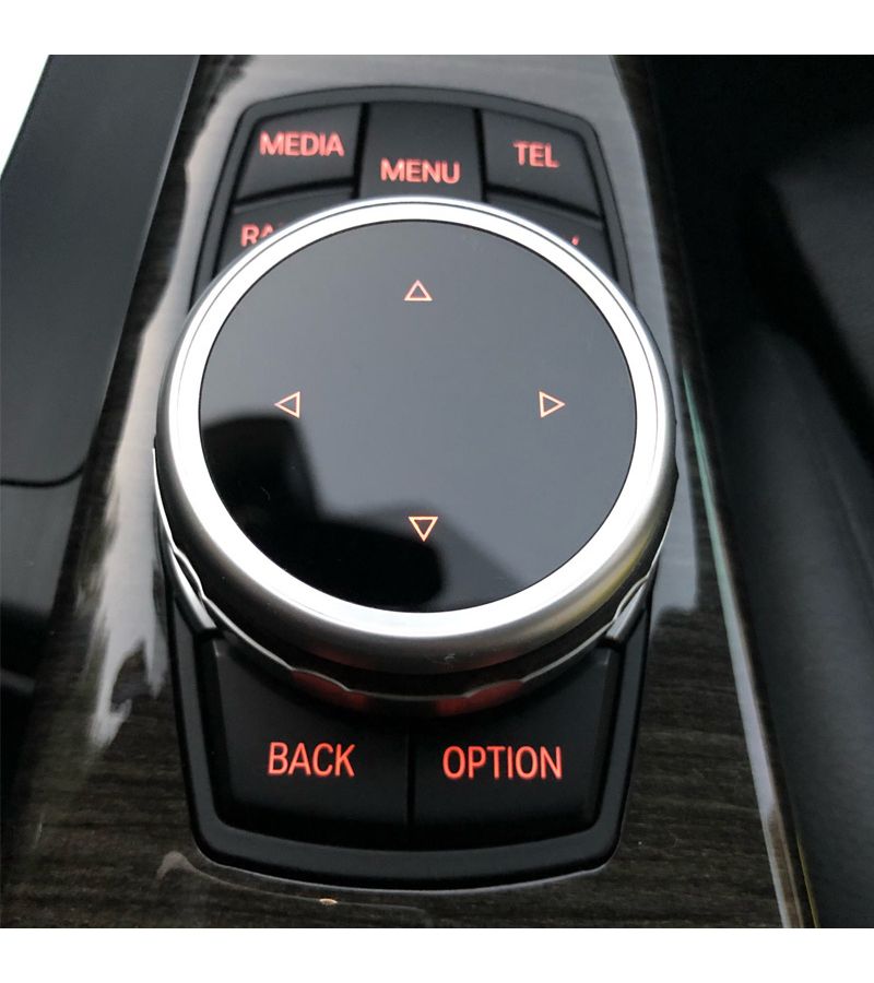 لملصقات تغطية أزرار الوسائط المتعددة في السيارة على شكل سهم بـ 5 أزرار لسيارات BMW الفئة الأولى والثالثة والخامسة والسابعة وX1 وX3 - Image 1