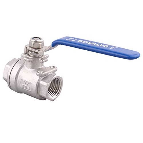GOVALVE 2-PC Ball Valve Stainless Steel - 1/2" NPT Female Full Port Ball Valve For water oil and gas - Image 2