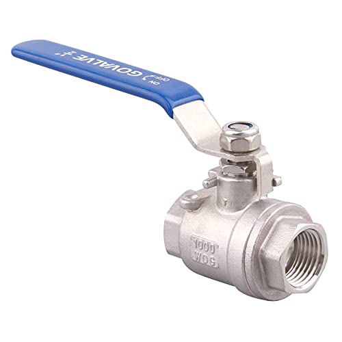 GOVALVE 2-PC Ball Valve Stainless Steel - 1/2" NPT Female Full Port Ball Valve For water oil and gas - Image 1