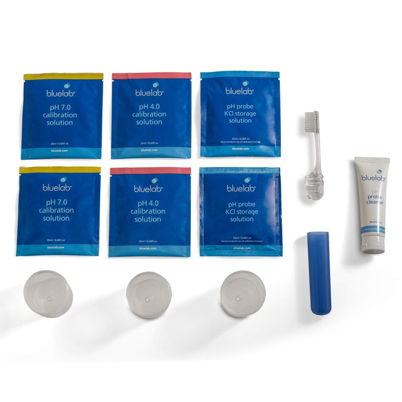 bluelab Bluelab CAREKITPH pH Probe Care Kit with Calibration Solution, Storage Solution, and Brush, used for pH Pen, Meter, Monitor, Controller and Tools for Hydroponic System and Indoor Plant Grow  - Image 1