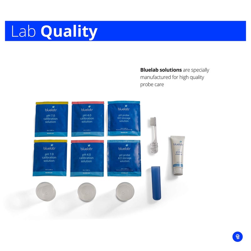 bluelab Bluelab CAREKITPH pH Probe Care Kit with Calibration Solution, Storage Solution, and Brush, used for pH Pen, Meter, Monitor, Controller and Tools for Hydroponic System and Indoor Plant Grow  - Image 3