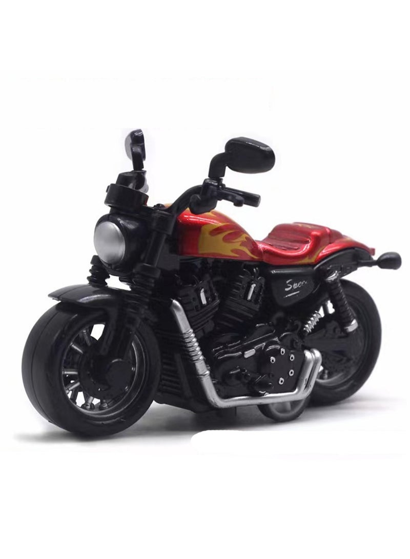 1:36 Red Pull Back Motorcycle Figures Model Ornaments Suitable For Collection And Gift - Image 2
