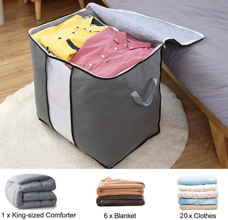 Storage Bags with Zips, Duvet Storage Bag - Large Storage Bags for Clothes - Bedding - Quilt - Blankets - Moving - Made of Better - Comfortable and No-Smell Fabric, Laundry - Image 5