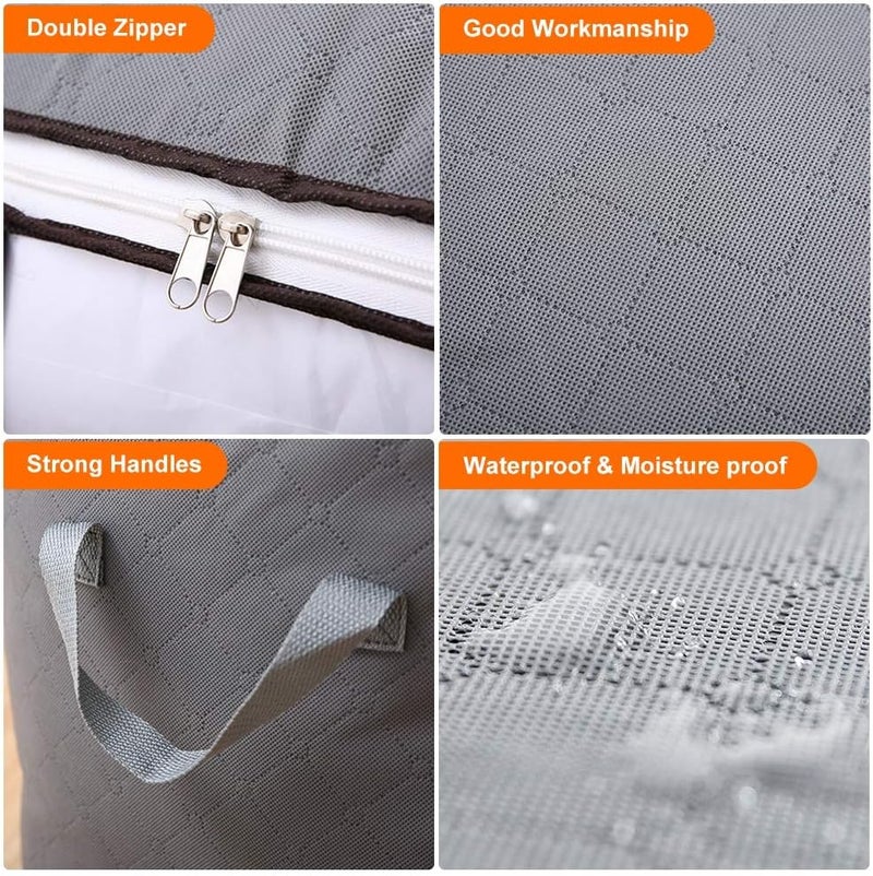 Storage Bags with Zips, Duvet Storage Bag - Large Storage Bags for Clothes - Bedding - Quilt - Blankets - Moving - Made of Better - Comfortable and No-Smell Fabric, Laundry - Image 2