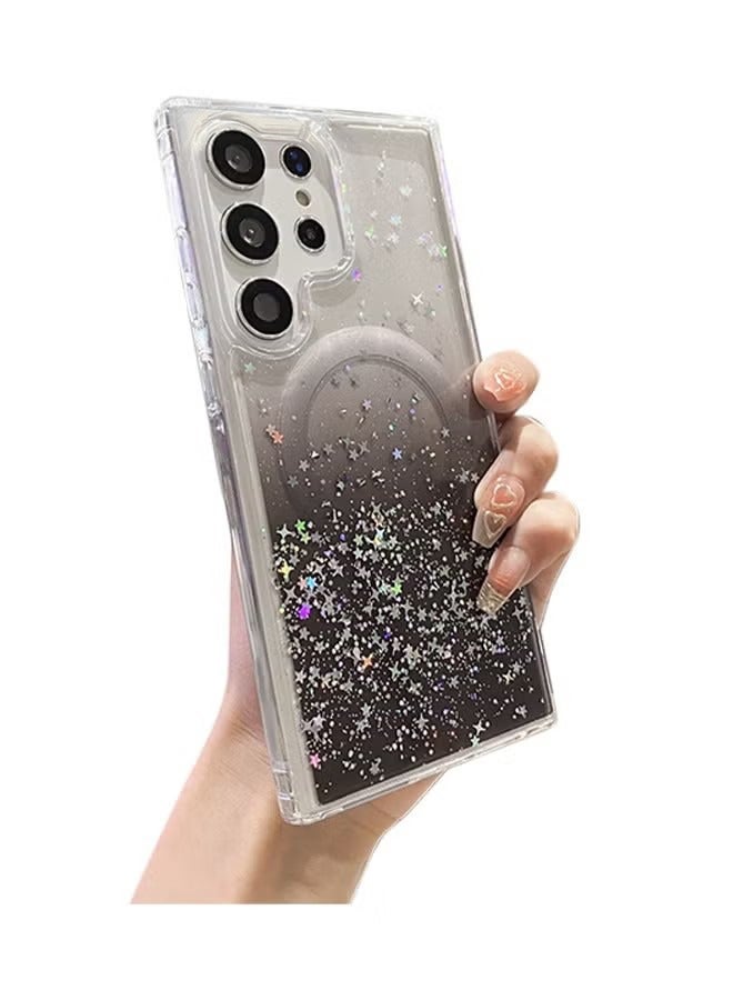 X-level Samsung Galaxy S24 Ultra Case Soft Silicone Clear MagSafe Cover with Glitter Bling Super Soft-Touch Anti-Scratch Shockproof Bumper Back Cover Phone Accessories for Women Girls - Image 1