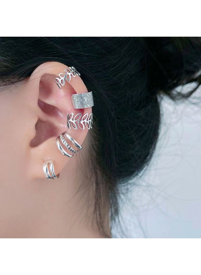 يوجا اقراط اذن وهمية بدون ثقوب مجموعة من 5 قطع تصميميات مختلفة مشبك أذن اقراط - Image 2