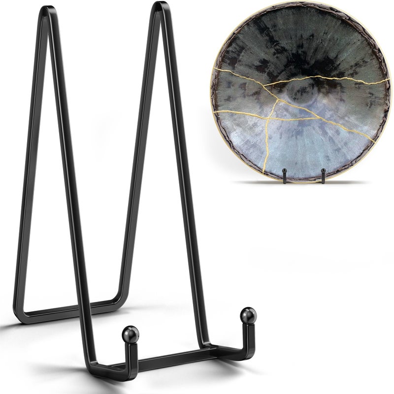 IPAME 14 Inch Heavy Duty Plate Stand (2 Pack) - Metal Display Easel for Large Plates, Platters, Picture Frames, Plaques, Signs and Posters - Image 1