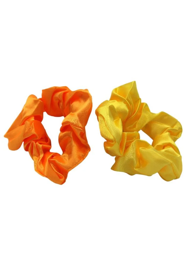 دىدانيالا D' Daniela -Jade Silk Scrunchie Set of 2 - Multicolor