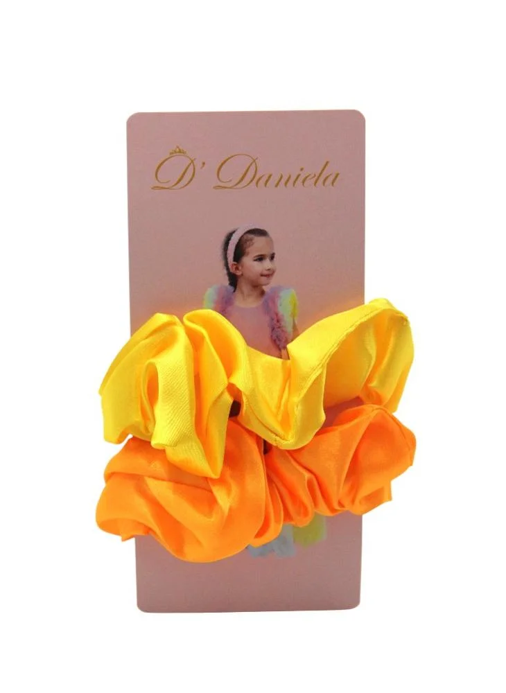 دىدانيالا D' Daniela -Jade Silk Scrunchie Set of 2 - Multicolor