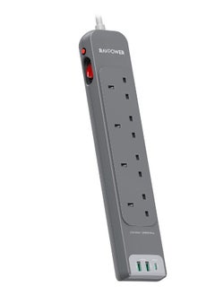 RAVPOWER RAVPower 30W 7-in-1 Power Strip with 3M Extension Cord, 4 AC Outlets + 3 USB-A + USB-C PD, Surge Protector, Multi-Device Charging Station for Home, Office, Travel  - Image 2