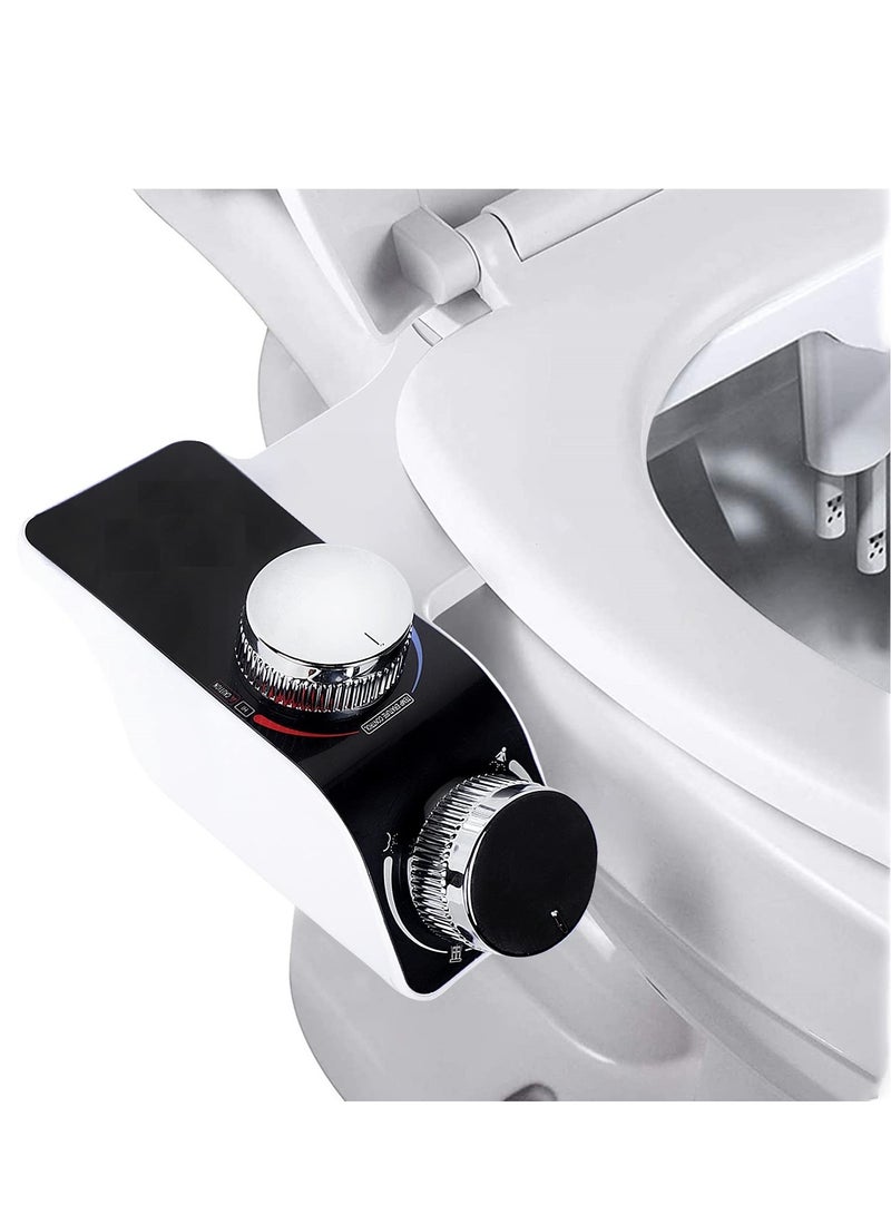Cobest Toilet Seat Accessories Non-Electric Dual Nozzle Sanitary Bidet Toilet Adjustable Water Pressure Fresh Water Sprayer Easy To Install For Hygienic And Feminine Washing - Image 1