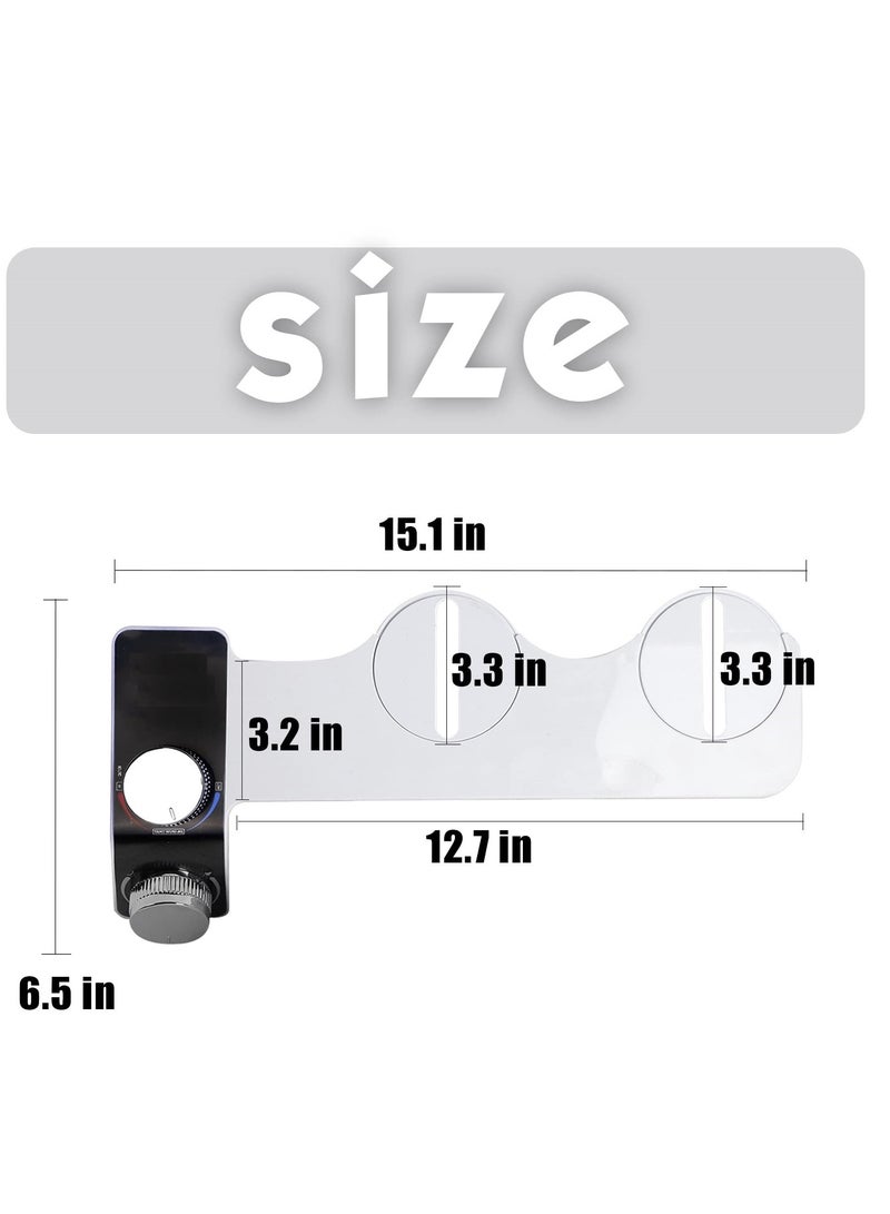 Cobest Toilet Seat Accessories Non-Electric Dual Nozzle Sanitary Bidet Toilet Adjustable Water Pressure Fresh Water Sprayer Easy To Install For Hygienic And Feminine Washing - Image 5
