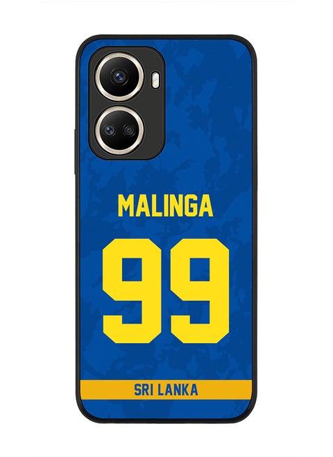 Rugged Black Edge Case for Huawei nova 10 SE, Slim fit Soft Case Flexible Rubber Edges Thin Cover - Player Name - Lasith Malinga, Jersey Number- 99