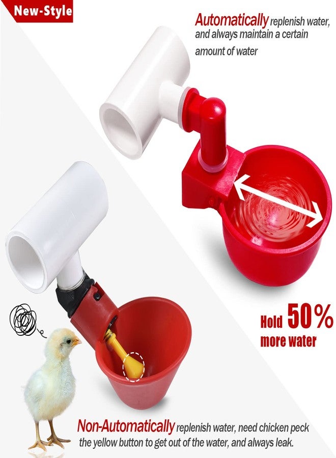 letsFix Automatic Chicken Watering System with 1/2" PVC Pipe & Hose Connector Kit, Leak-Proof and Easy-Assembly Chicken Drinker for Coops, Compatible with Water Tanks - Image 4