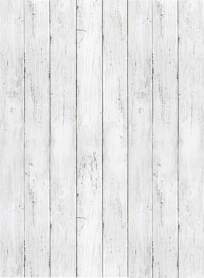 practicalWs 17.7''×393.7'' Wood Shiplap Peel and Stick Wallpaper, White Gray Wood Contact Paper for Cabinets and Drawers, Self Adhesive Faux Nature Wall Paper for Wall Covering Furniture Home Decor - Image 1