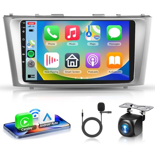 VECHTEL 8 Core 6G+128G Android 15 Car Stereo for Toyota Camry 2006-2011 with Wireless Carplay Android Auto, 9" IPS Touch Screen Radio, GPS Navi, 5G WiFi, Bluetooth 5.0, SWC, EQ, DSP+Backup Camera - Image 1