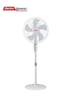 Electro General Stand fan with Modern Design - 16-Inch (40cm) Size - Full Copper Motor - Five AS Blades - 3 Speed Settings - 7.5-Hour Timer - Adjustable Height 1.2-1.3m - Round Base - Without Remote Control  - Image 5