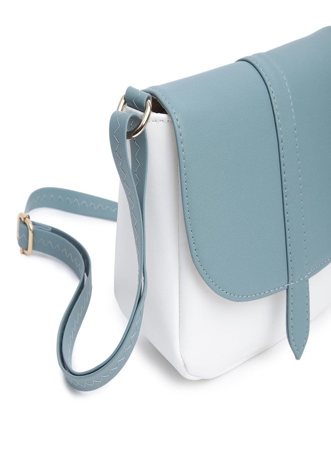 Fastrack Classic Sling Bag for Women | Stylish Crossbody Bag for Girls, Ladies, Women | Spacious, Two-Toned Bag Made of Faux Leather (White) - Image 4