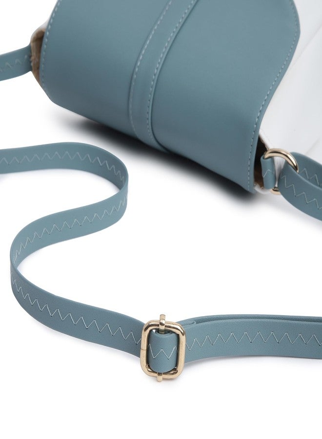 Fastrack Classic Sling Bag for Women | Stylish Crossbody Bag for Girls, Ladies, Women | Spacious, Two-Toned Bag Made of Faux Leather (White) - Image 3