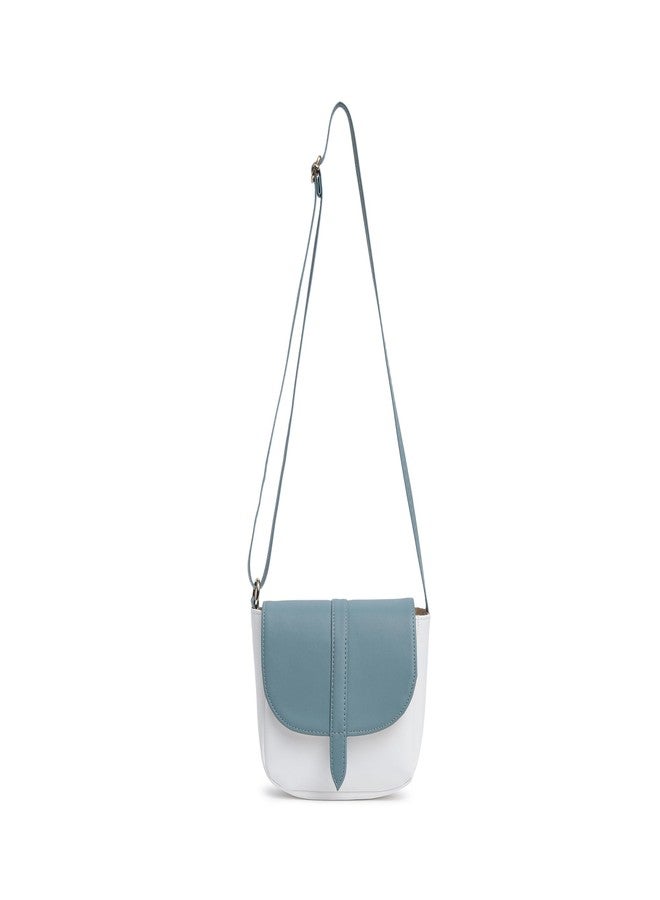 Fastrack Classic Sling Bag for Women | Stylish Crossbody Bag for Girls, Ladies, Women | Spacious, Two-Toned Bag Made of Faux Leather (White) - Image 1