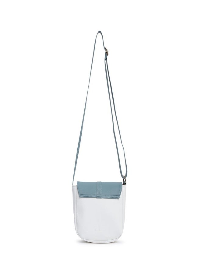 Fastrack Classic Sling Bag for Women | Stylish Crossbody Bag for Girls, Ladies, Women | Spacious, Two-Toned Bag Made of Faux Leather (White) - Image 2