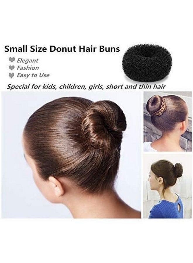 CHRONEX 4PCS Small Hair Bun Donut Maker Mini Hair Donut Sock Bun, Short and Thin Hair (Size 2.4"4) - Image 3