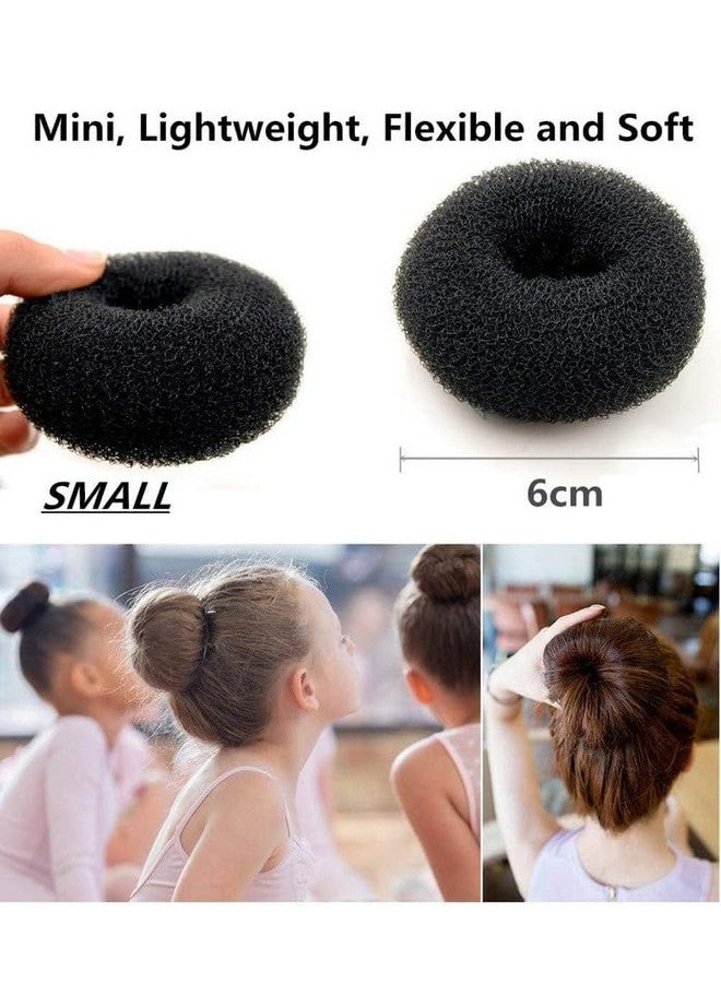 CHRONEX 4PCS Small Hair Bun Donut Maker Mini Hair Donut Sock Bun, Short and Thin Hair (Size 2.4"4) - Image 2