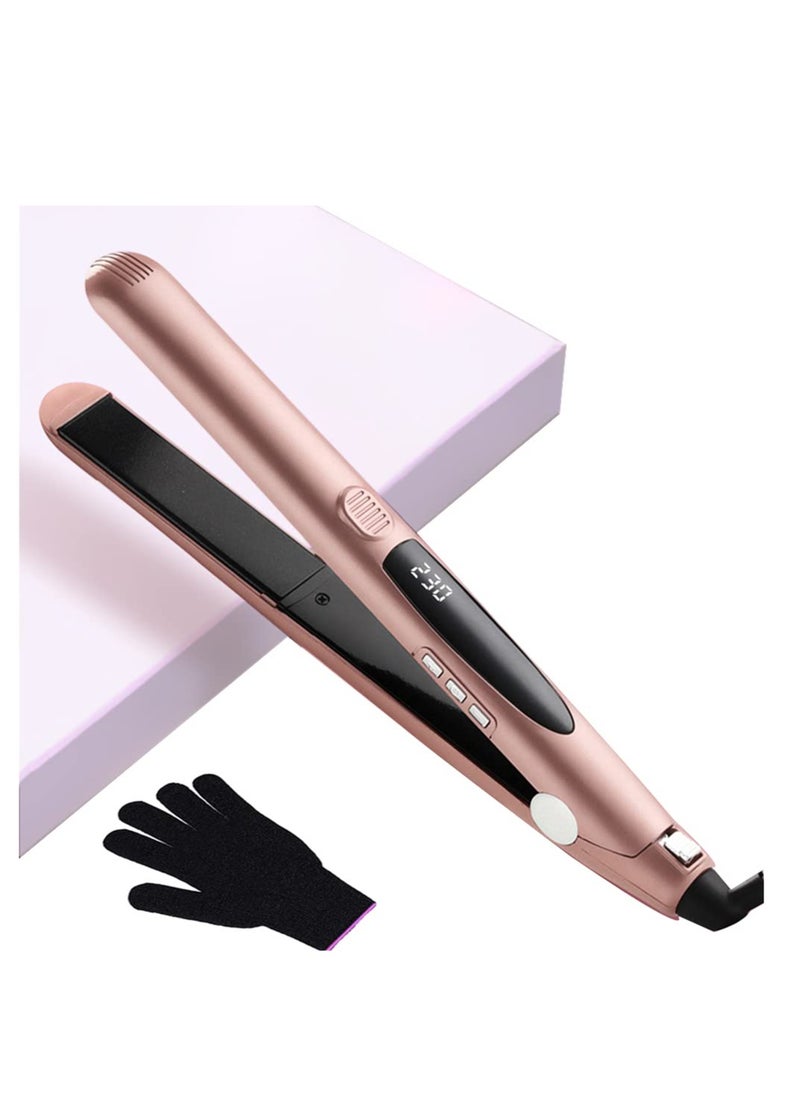 KASTWAVE مكاوي شعر، استقامة احترافية مع شاشة رقمية LCD 140℃-230℃ درجة حرارة قابلة للتعديل مع صفائح سيراميك لجميع أنواع الشعر، تسخين فوري  - Image 1