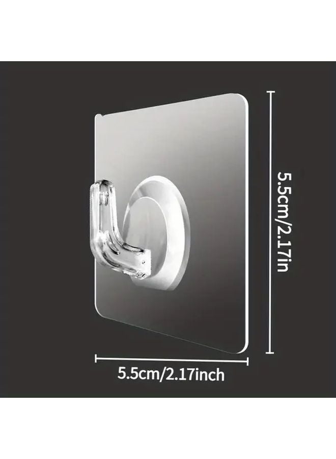 15 قطعة من الخطافات اللاصقة الشفافة من الأكريليك متينة قوية اللصق لا تحتاج إلى حفر مقاومة للصدأ - Image 4