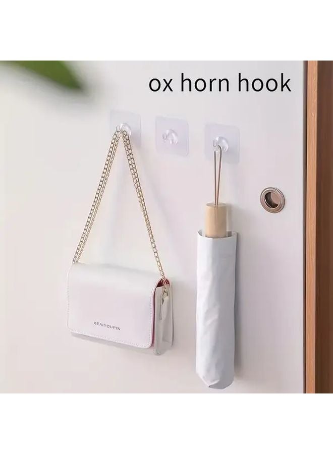 15 قطعة من الخطافات اللاصقة الشفافة من الأكريليك متينة قوية اللصق لا تحتاج إلى حفر مقاومة للصدأ - Image 3