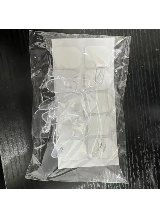 15 قطعة من الخطافات اللاصقة الشفافة من الأكريليك متينة قوية اللصق لا تحتاج إلى حفر مقاومة للصدأ - Image 1