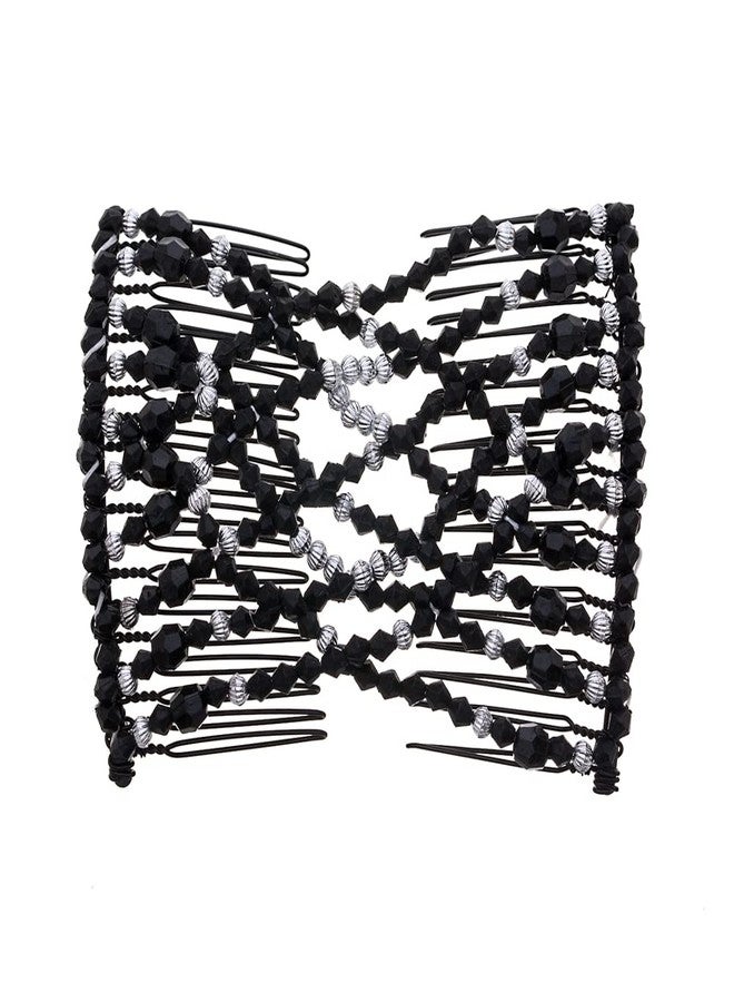 Ruihfas 4Pcs Braided Upzing Double Slide Combs Easy Stretch Hair Clips Hairpins for Women Girls Hair Accessories - Image 2