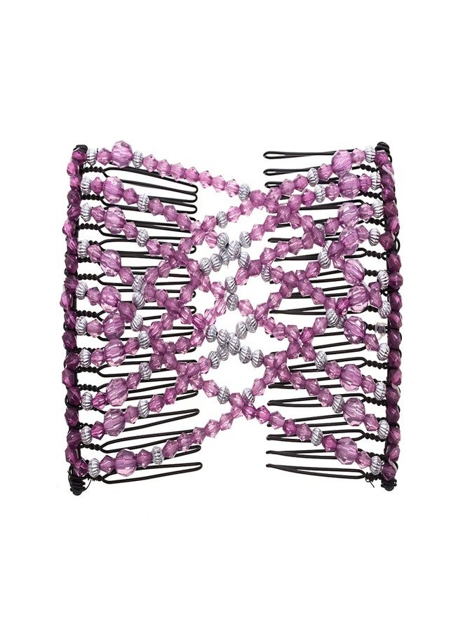Ruihfas 4Pcs Braided Upzing Double Slide Combs Easy Stretch Hair Clips Hairpins for Women Girls Hair Accessories - Image 5