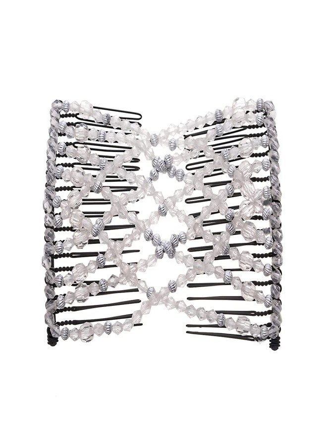 Ruihfas 4Pcs Braided Upzing Double Slide Combs Easy Stretch Hair Clips Hairpins for Women Girls Hair Accessories - Image 3