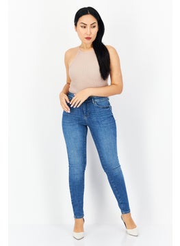 Zero Women Regular Fit Stretchable Washed Denim Jeans, Blue  - Image 2