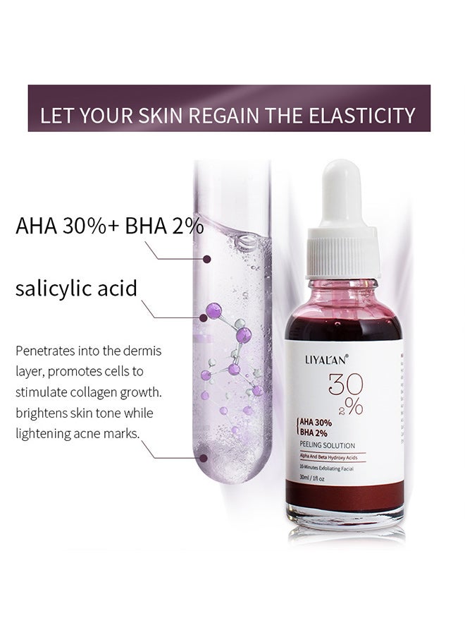 LIYALAN AHA Fruit Acid Exfoliating Serum Refine Pore BHA Salicylic Acid Oil Control Renewal Essence Original Serum - Image 3