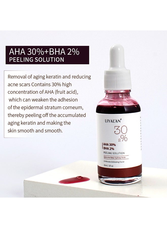 LIYALAN AHA Fruit Acid Exfoliating Serum Refine Pore BHA Salicylic Acid Oil Control Renewal Essence Original Serum - Image 2
