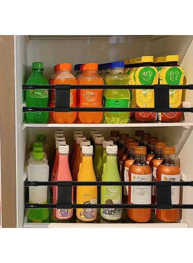 منظم خزانة المطبخ القابل للتعديل مع فواصل مانعة للانزلاق، رف تخزين أبيض - Image 2