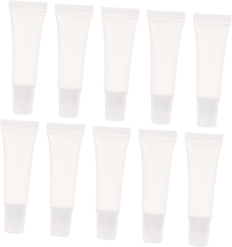 10pcs Portable Empty Lip Gloss Tubes Transparent Containers for Travel Use Refillable Lip Gloss Bottles Durable Squeeze Tubes - Image 1