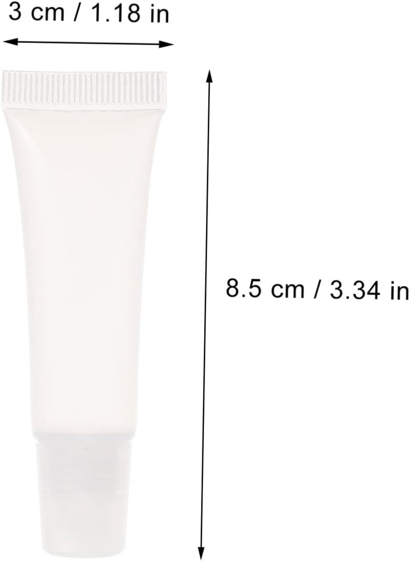 10pcs Portable Empty Lip Gloss Tubes Transparent Containers for Travel Use Refillable Lip Gloss Bottles Durable Squeeze Tubes - Image 2