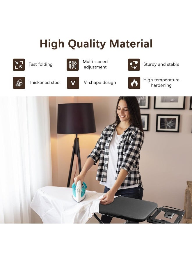 MOMENT Ironing Board 12" X 36" Iron Board, Compact, Portable, And Folding Iron Table With Iron Rest, Heavy Duty Compact, Foldable Ironing Board For Apartment, Iron Holder, Height Adjustable Sturdy Iron - Image 3