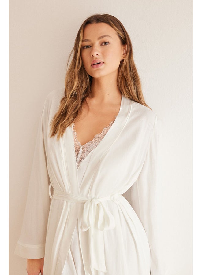 women'secret Long satin robe  - Image 2