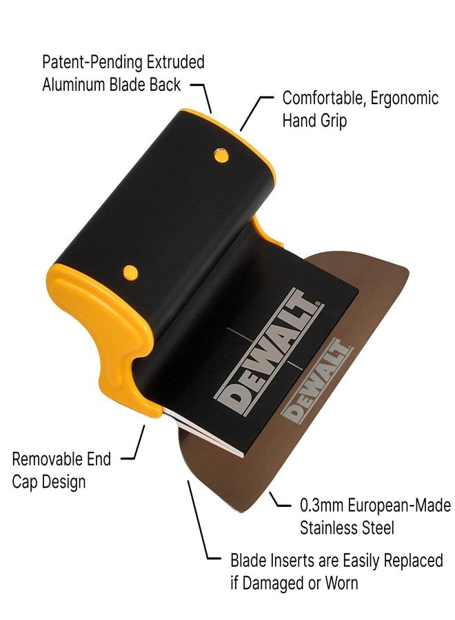 DEWALT Drywall Skimming Blade, 7-Inches | Pro-Grade | Extruded Aluminum & European Stainless Steel Construction | High-Impact End Caps | Sheetrock Gyprock Wall-Board Plasterboard | DXTT-2-907 - Image 2